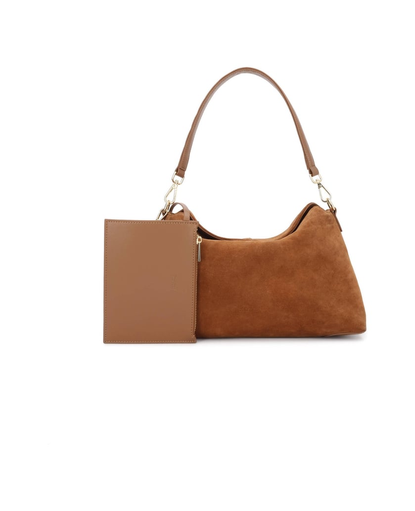 Kazar-Brown-suede-soft-form-women's-bags-hnědá