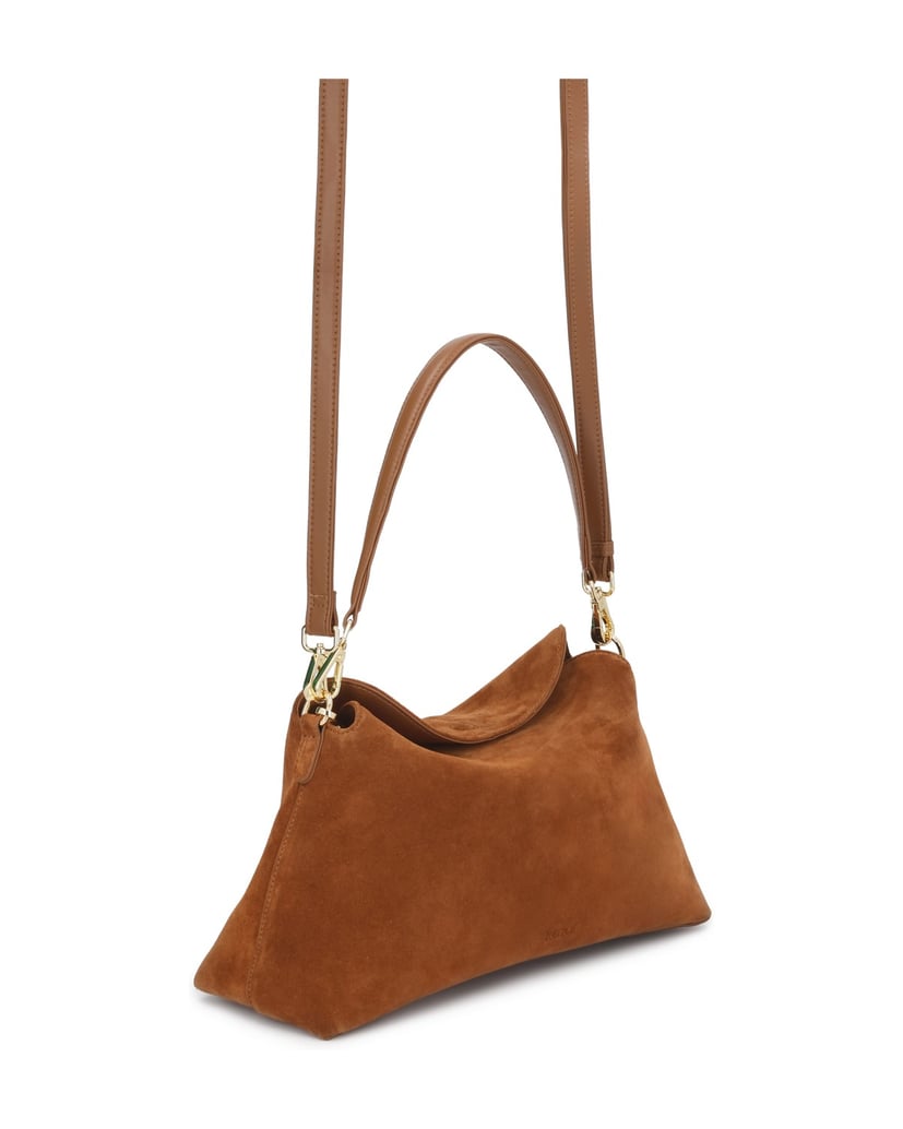 Kazar-Brown-suede-soft-form-women's-bags-hnědá