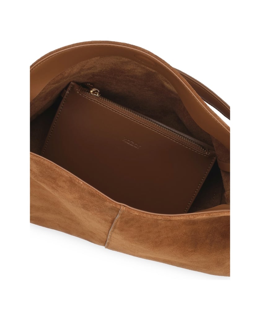 Kazar-Brown-suede-soft-form-women's-bags-hnědá
