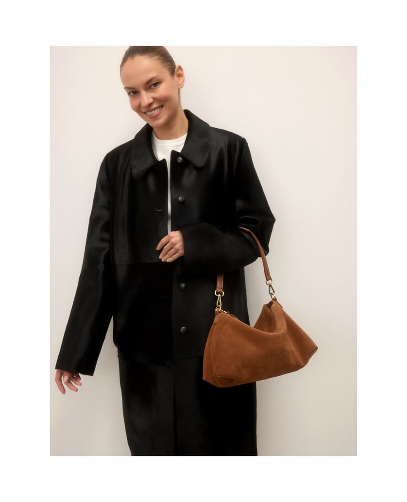Kazar-Brown-suede-soft-form-women's-bags-hnědá