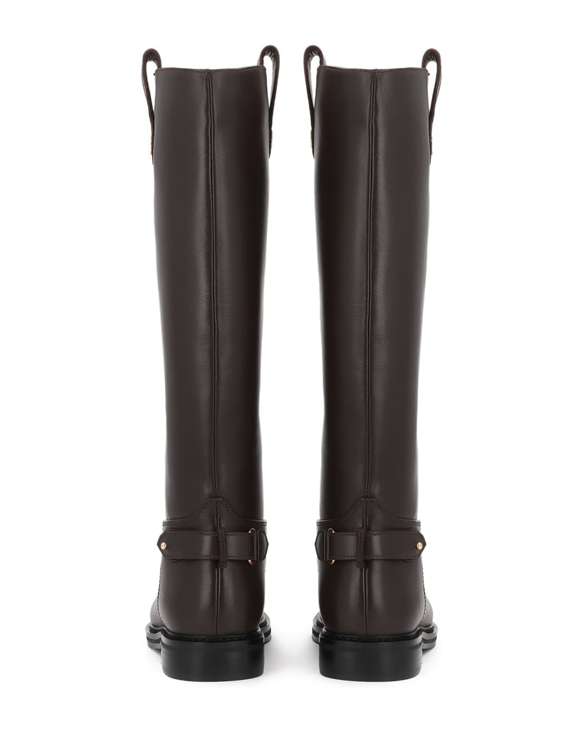 Kazar-Leather-high-boots-with-minimalist-detailing-hnědá