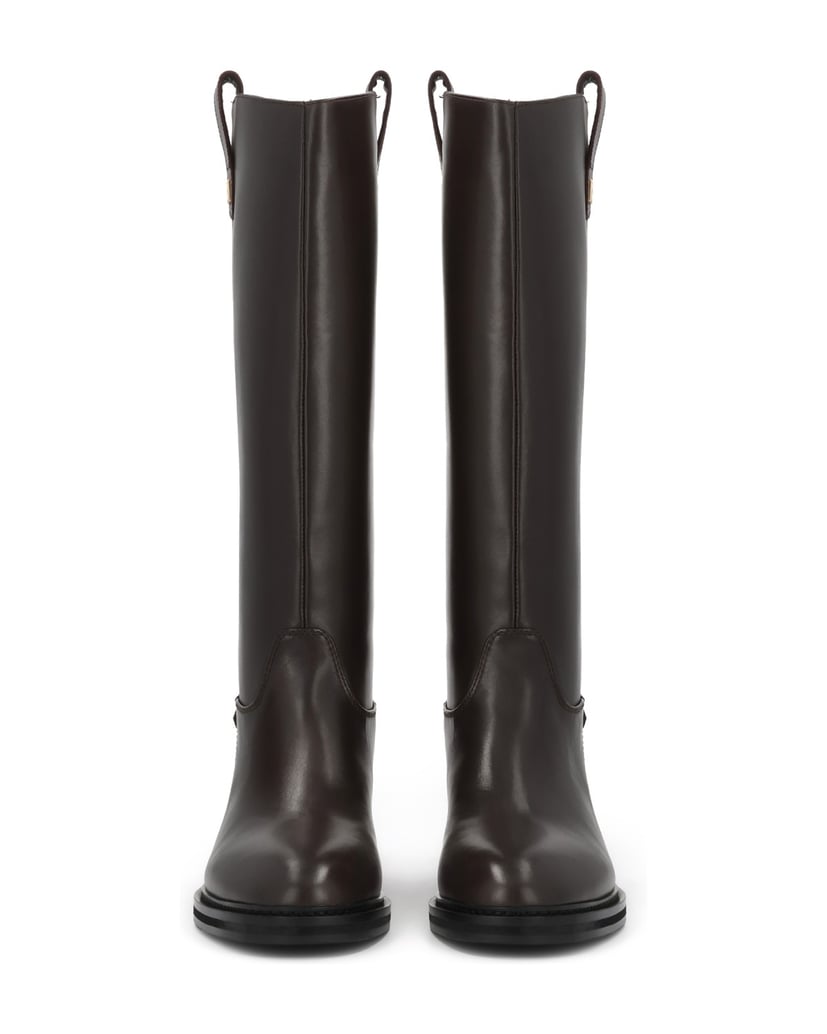 Kazar-Leather-high-boots-with-minimalist-detailing-hnědá
