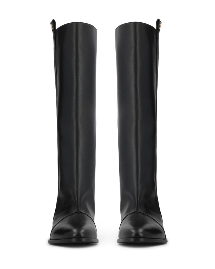 Kazar-Leather-high-boots-with-wide-upper-and-hidden-wedges-černá