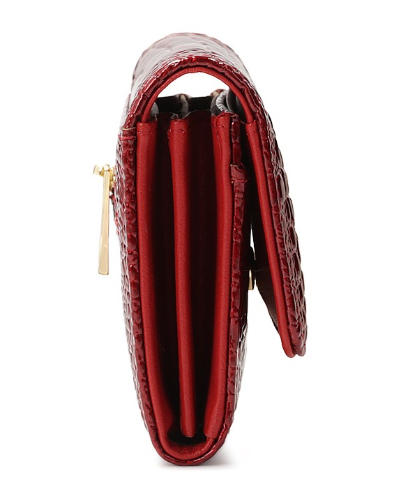 Kazar-Red-women's-wallet-made-of-embossed-patent-leather