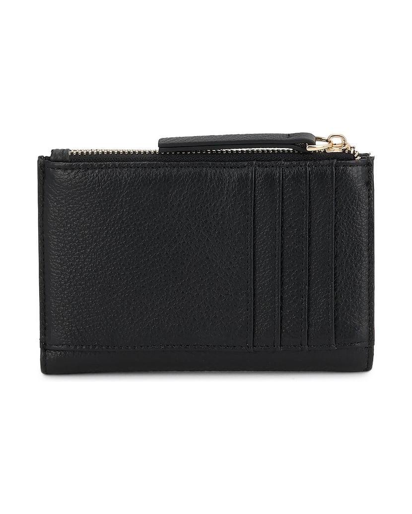 Kazar-Black-leather-women's-wallet-černá