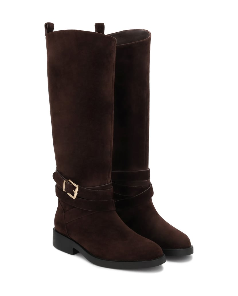 Kazar-Brown-suede-slip-on-boots-tmavě-hnědá