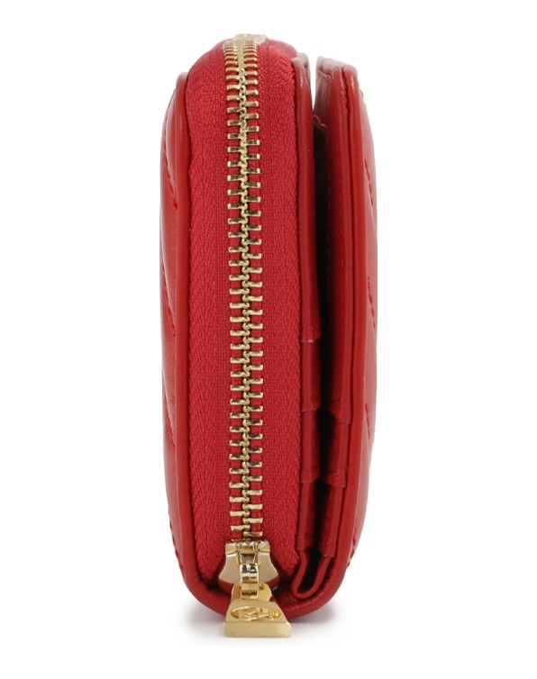 Kazar-Red-wallet-with-cross-quilting-červená