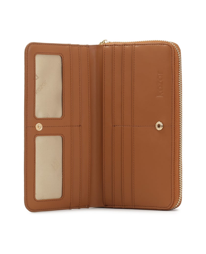 Kazar-Patterned-bright-leather-wallet-biela