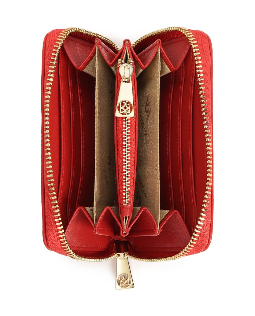 Kazar-Red-zipped-wallet-červená