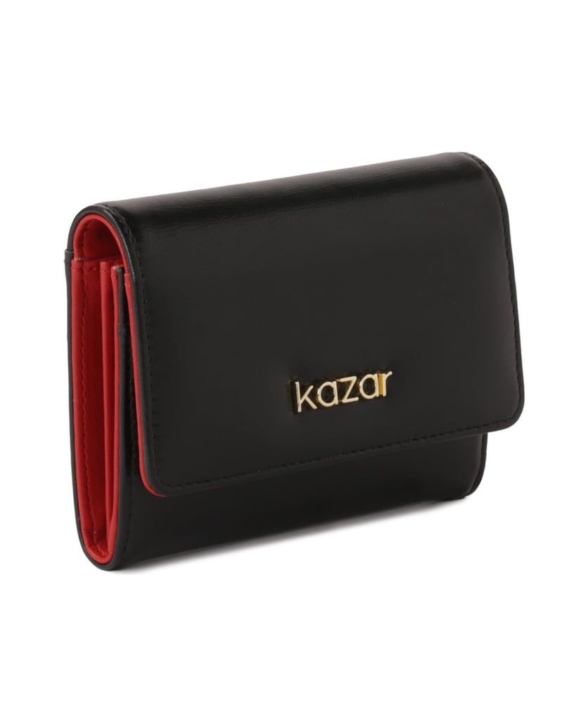 Kazar-Black-wallet-with-red-interior-černá