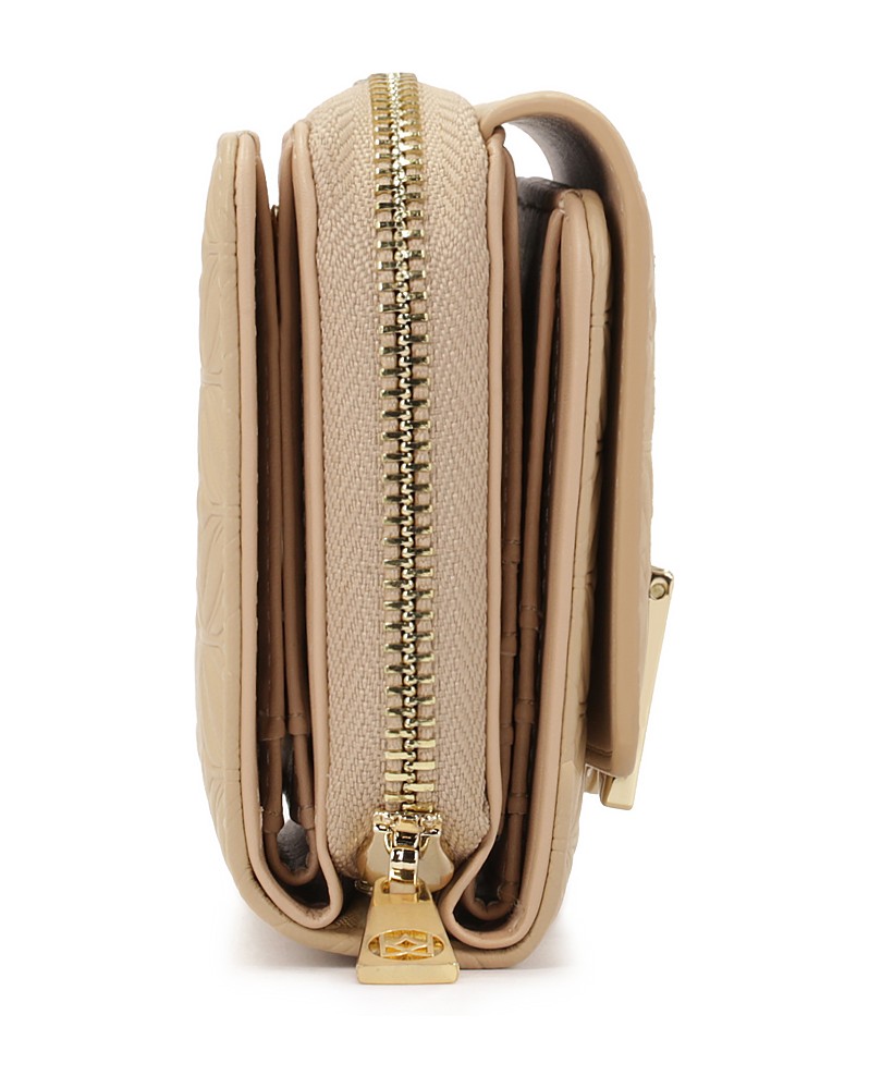Kazar-Beige-wallet-with-an-elegant-pattern-béžová