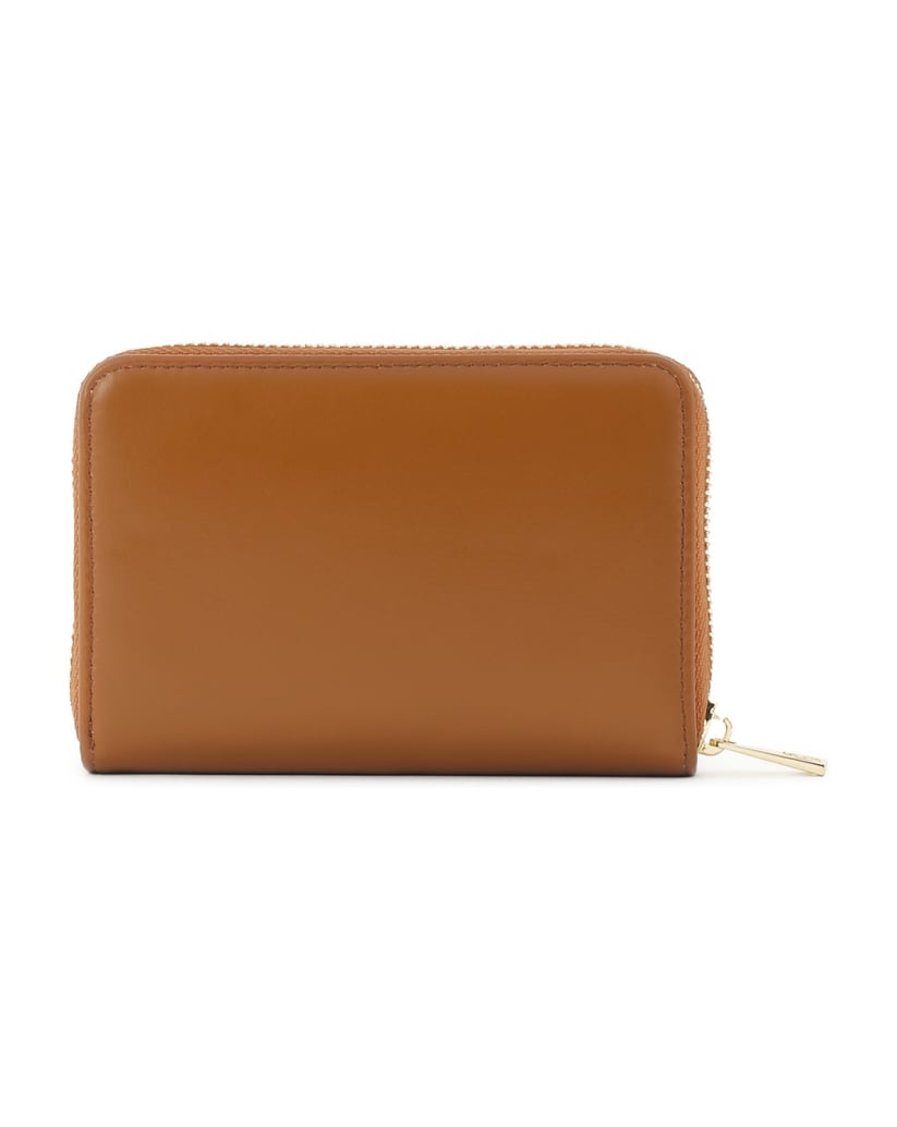 Kazar-Light-brown-wallet-with-decorative-monogram-ťavia