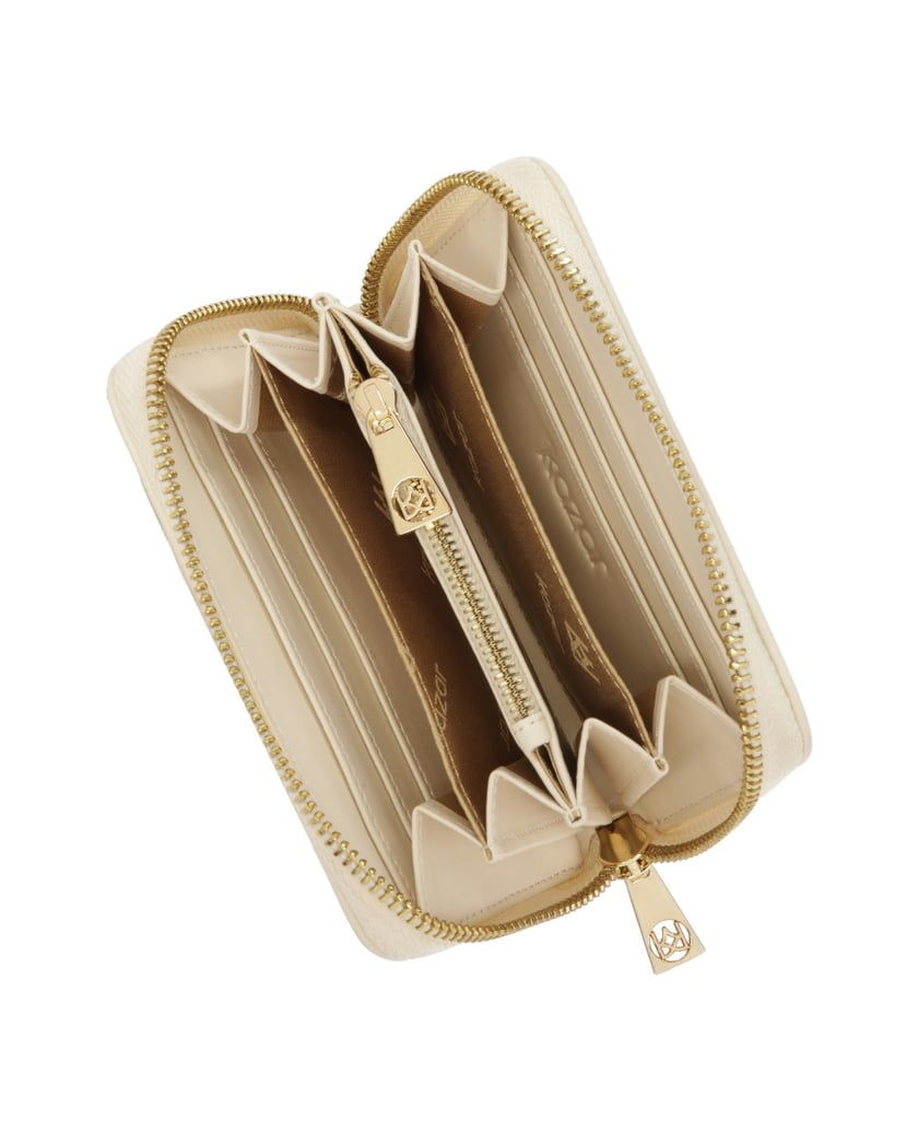 Kazar-Zipped-wallet-in-broken-white-color-bílá