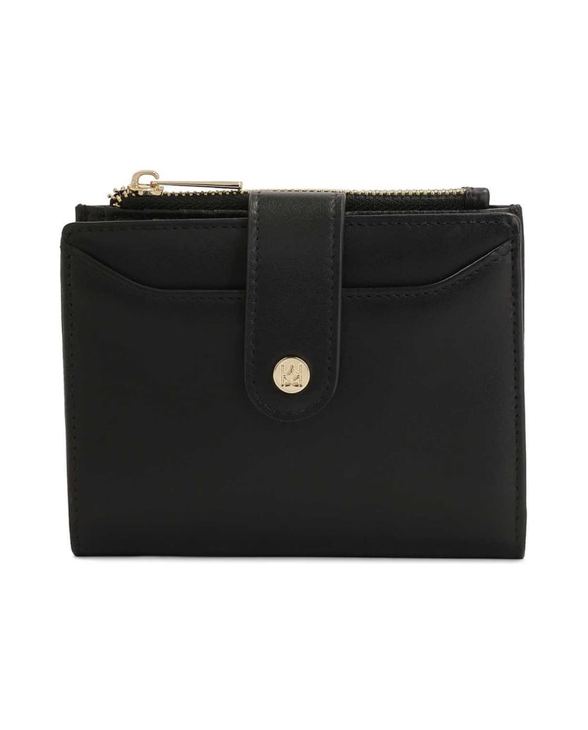 Kazar-Black-flat-leather-wallet-černá