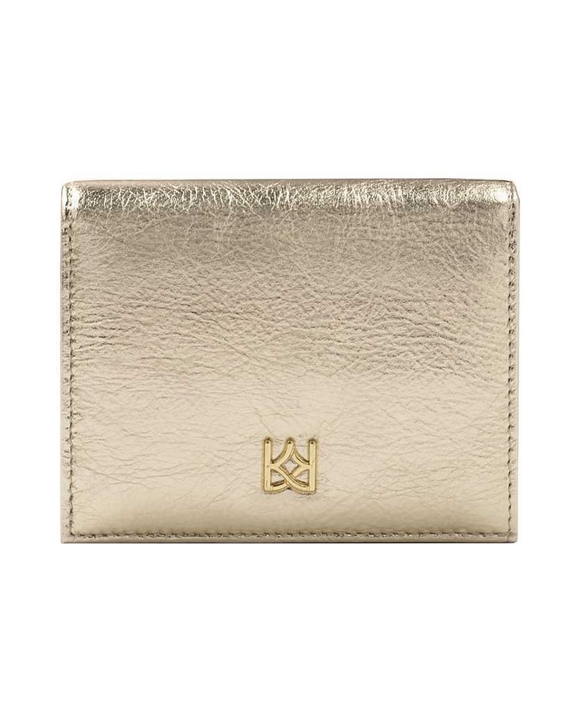Kazar-Gold-wallet-with-snap-closure-flap-zlatá