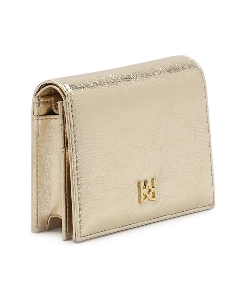 Kazar-Gold-wallet-with-snap-closure-flap-zlatá