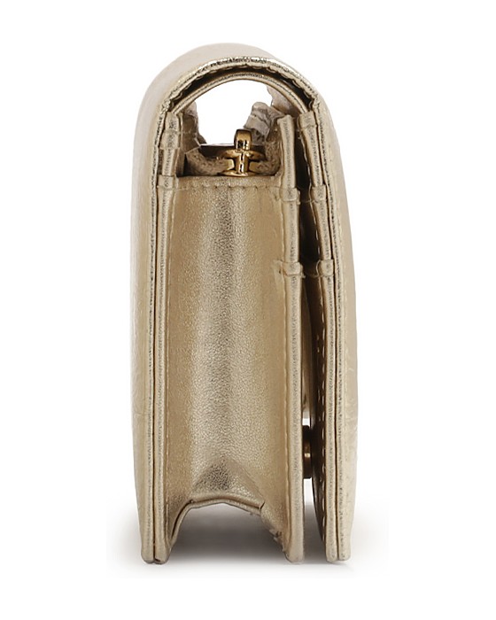 Kazar-Gold-wallet-with-snap-closure-flap-zlatá