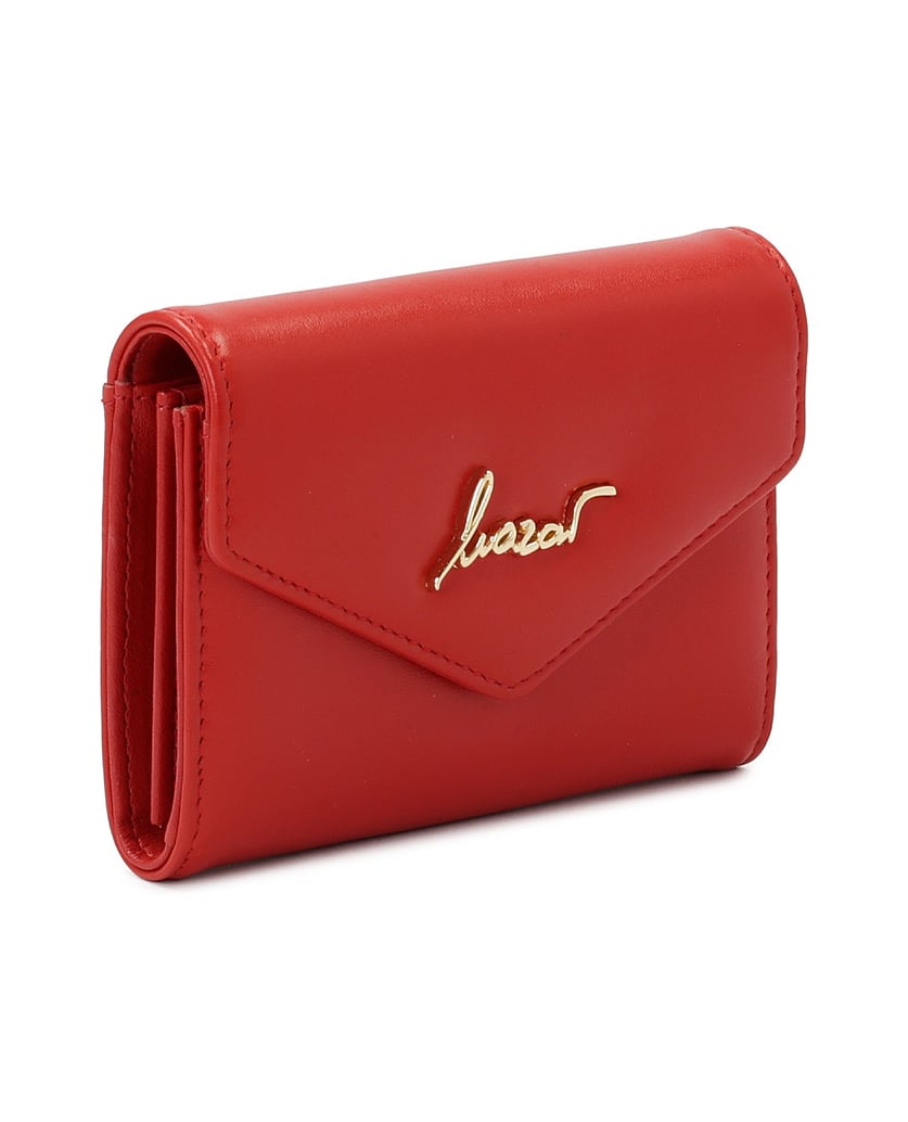 Kazar-Small-red-wallet-with-gold-logo-červená