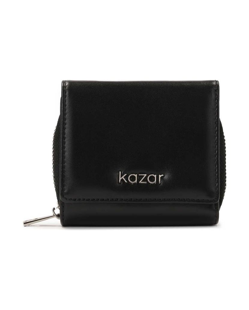 Kazar-Compact-leather-wallet-with-clasp-čierna