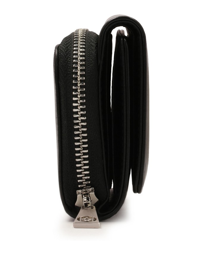 Kazar-Compact-leather-wallet-with-clasp-čierna