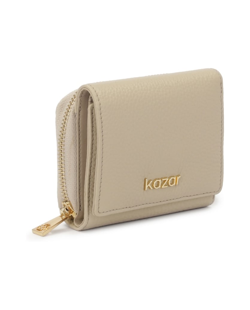 Kazar-Light-grey-leather-wallet-šedá