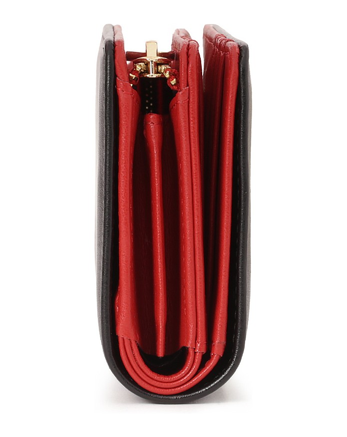Kazar-Black-leather-wallet-with-red-interior-černá