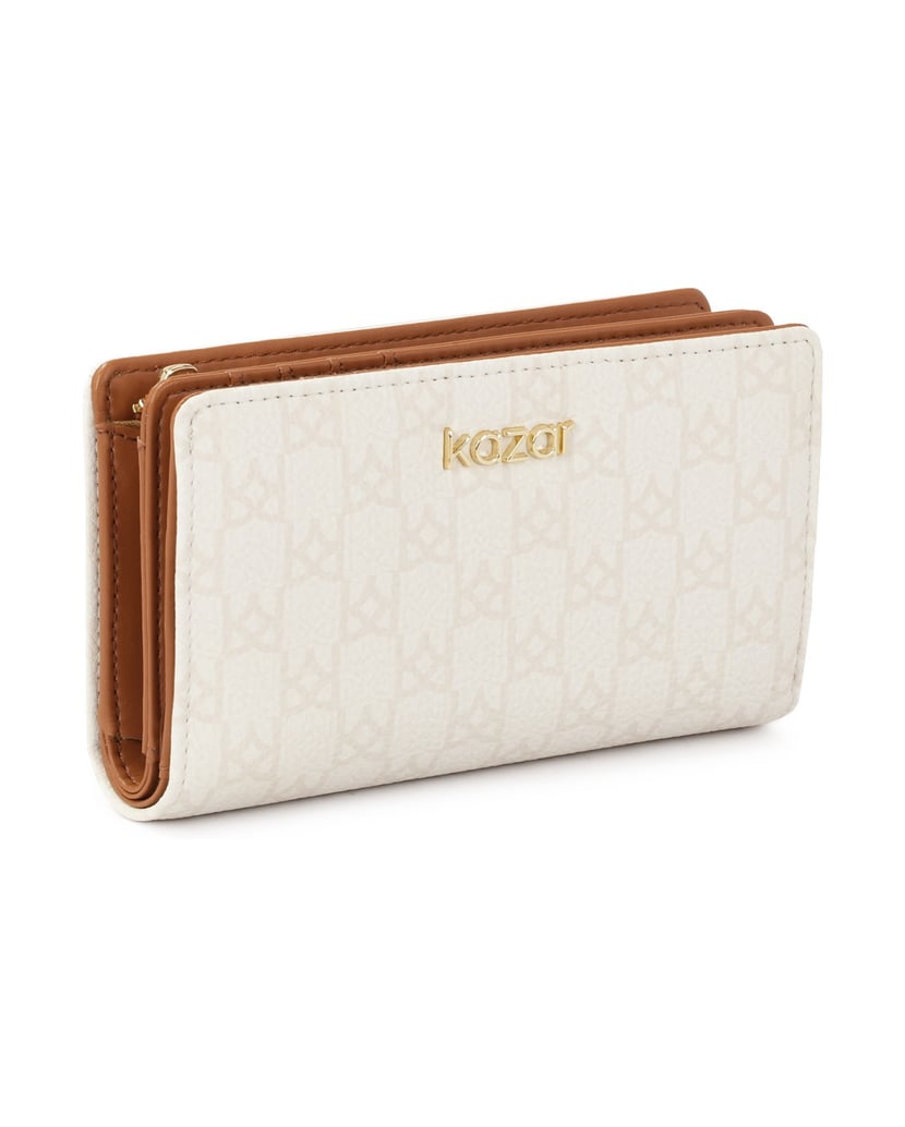 Kazar-Bright-patterned-wallet-with-brown-interior-biela