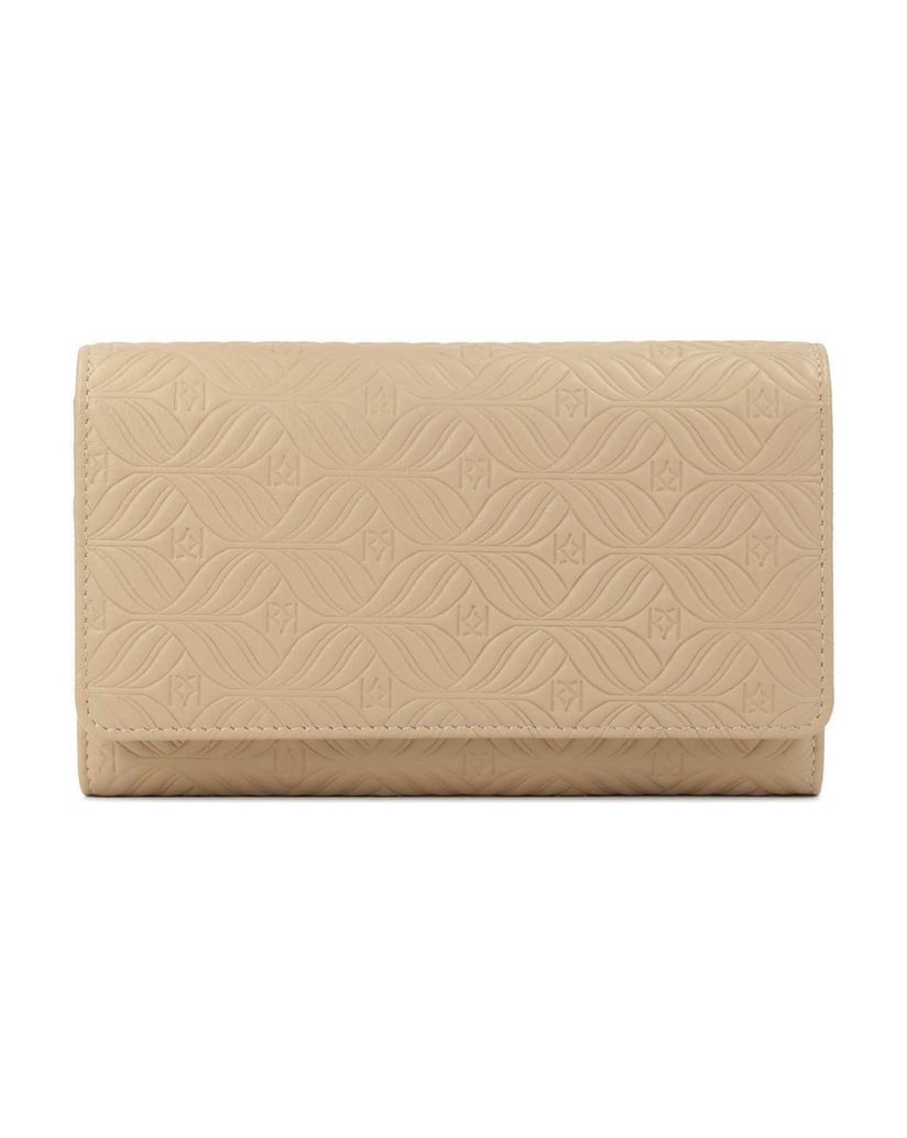 Kazar-Beige-wallet-with-elegant-embossed-pattern-béžová