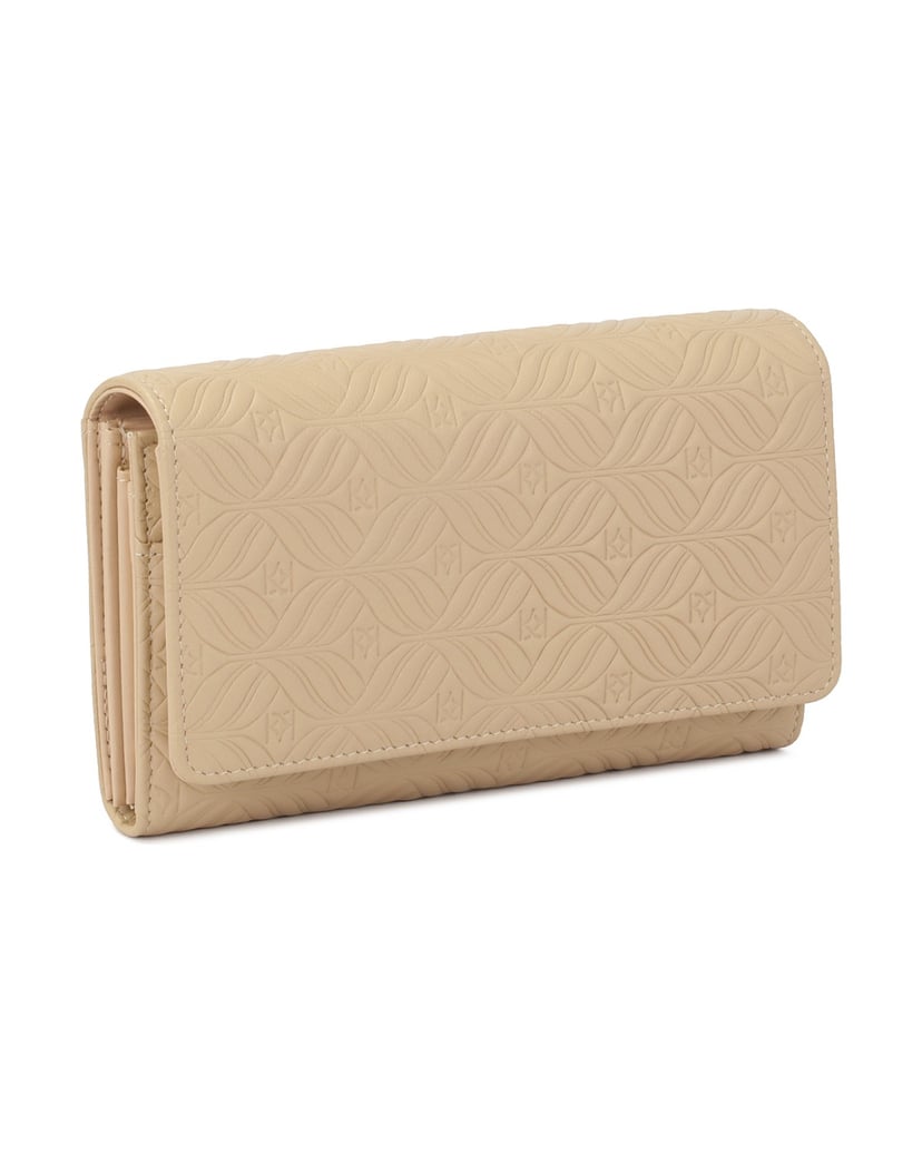 Kazar-Beige-wallet-with-elegant-embossed-pattern-béžová