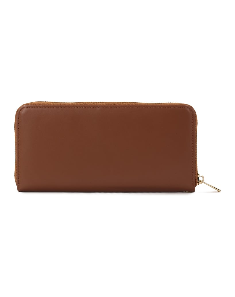 Kazar-Elongated-slider-wallet-with-strap-hnedá