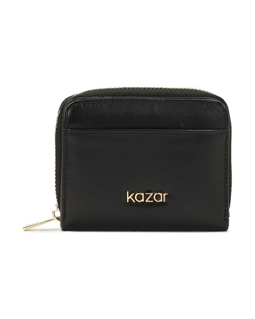 Kazar-Compact-black-zip-wallet-čierna