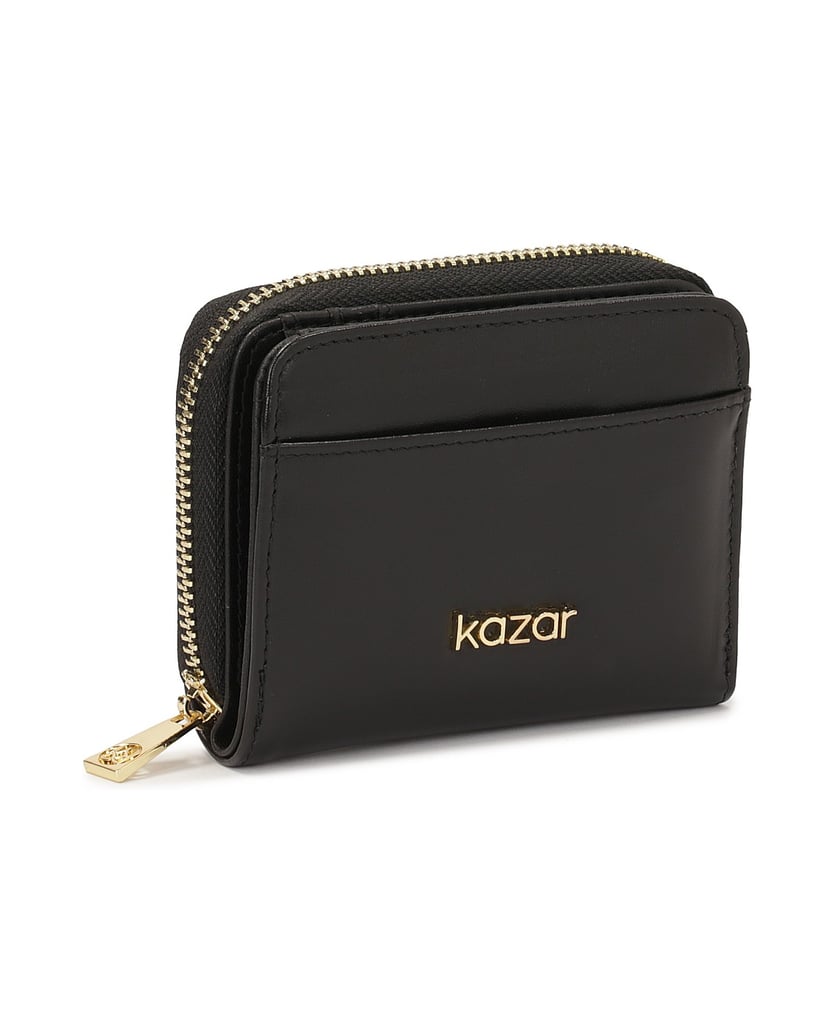 Kazar-Compact-black-zip-wallet-čierna