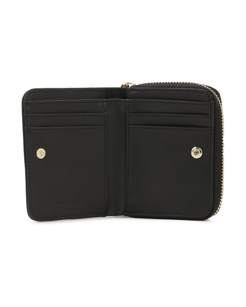 Kazar-Compact-black-zip-wallet-čierna