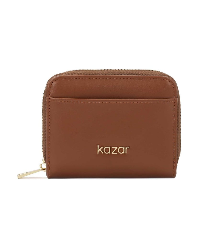 Kazar-Small-brown-wallet-with-snap-closure-flap-hnedá