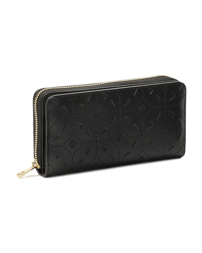 Kazar-Openwork-oblong-wallet-in-the-author's-pattern-čierna