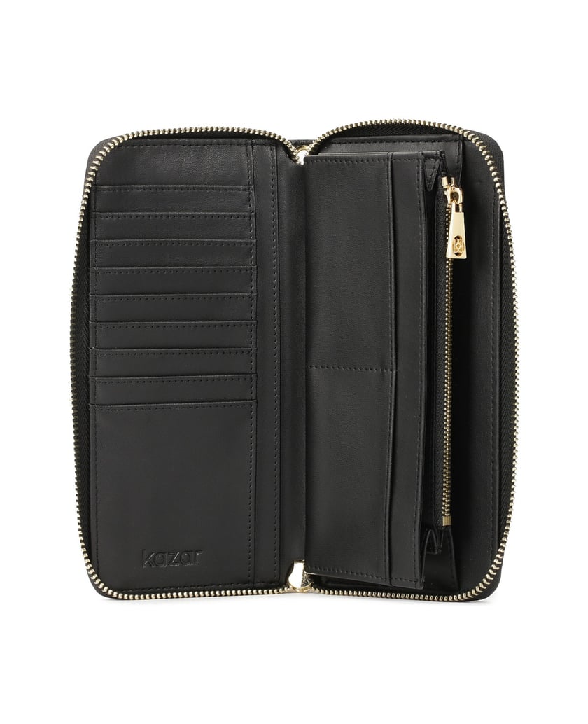 Kazar-Leather-wallet-with-hand-strap-čierna