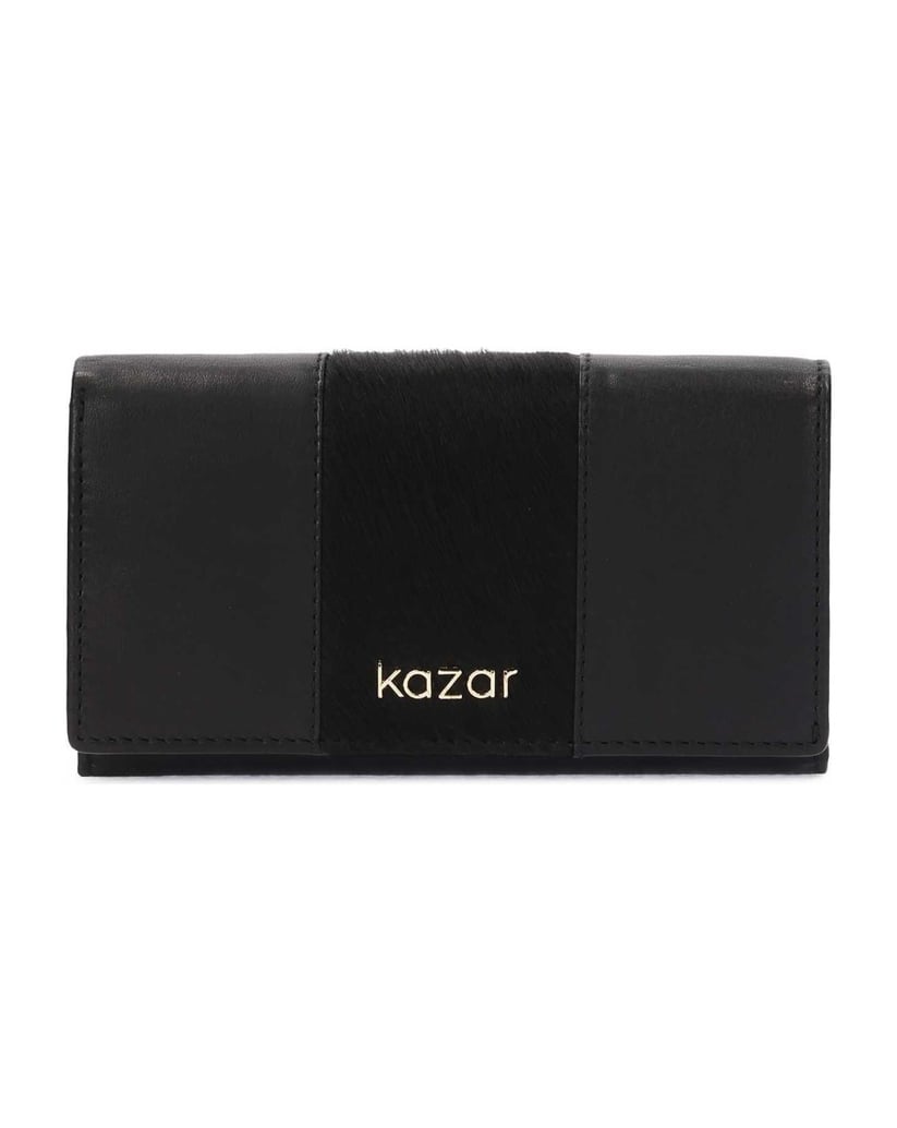 Kazar-Black-leather-wallet-with-natural-hair-finish-černá