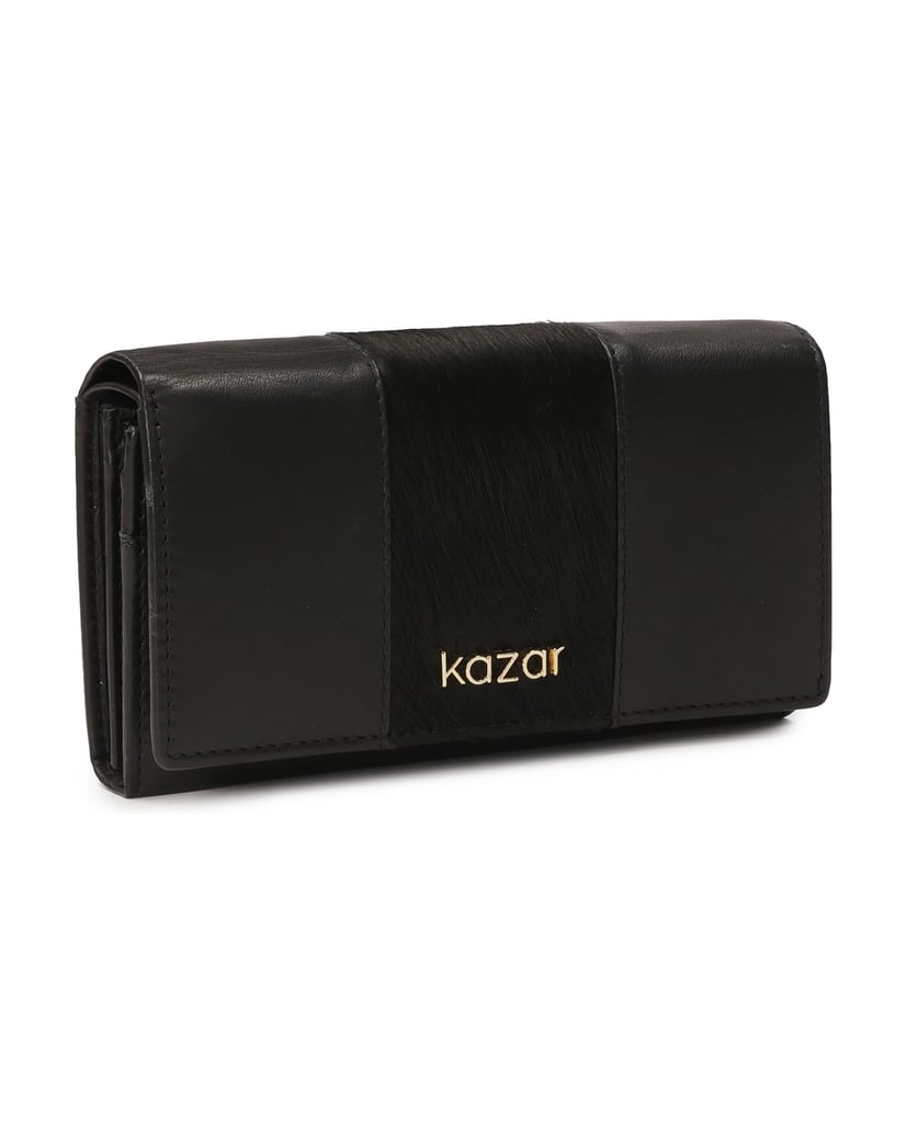 Kazar-Black-leather-wallet-with-natural-hair-finish-černá