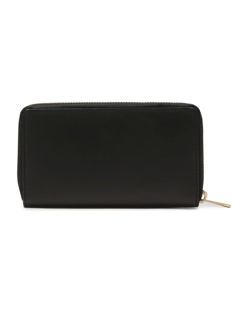 Kazar-Black-leather-wallet-with-zipper-černá