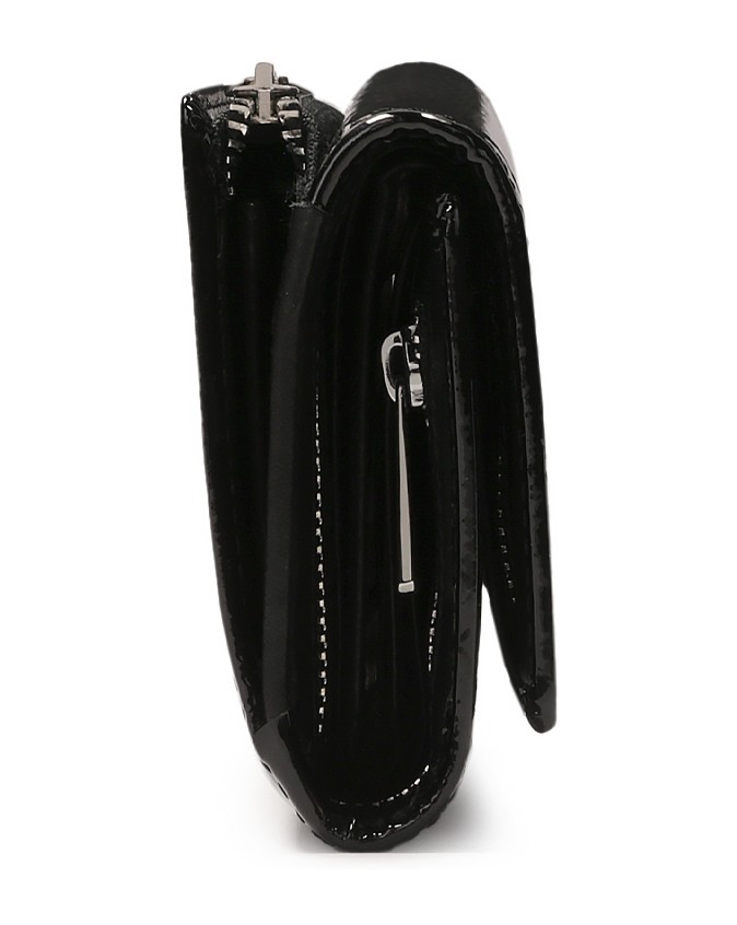 Kazar-Wrinkled-glossy-leather-wallet-čierna