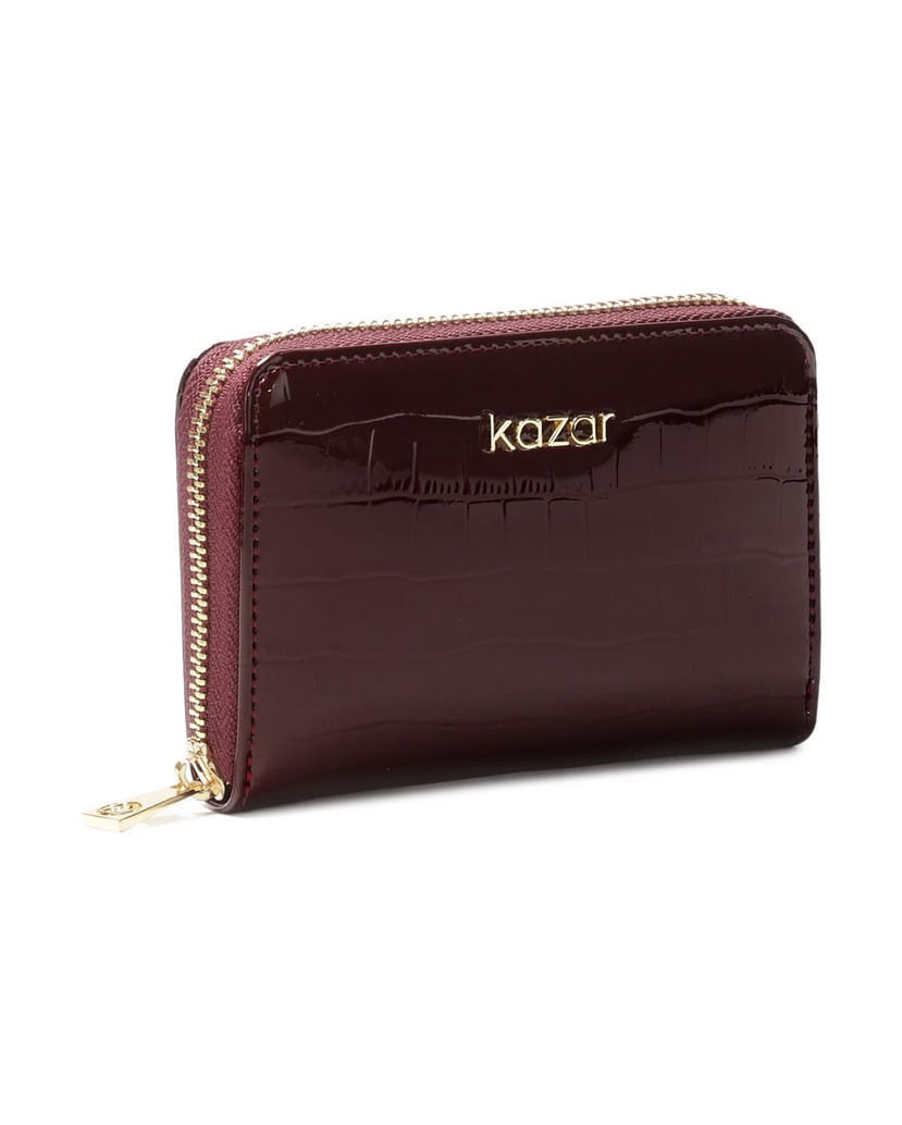 Kazar-Elegant-small-wallet-with-embossed-pattern-červená