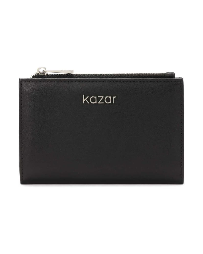 Kazar-Compact-black-wallet-with-zipper-closure-čierna
