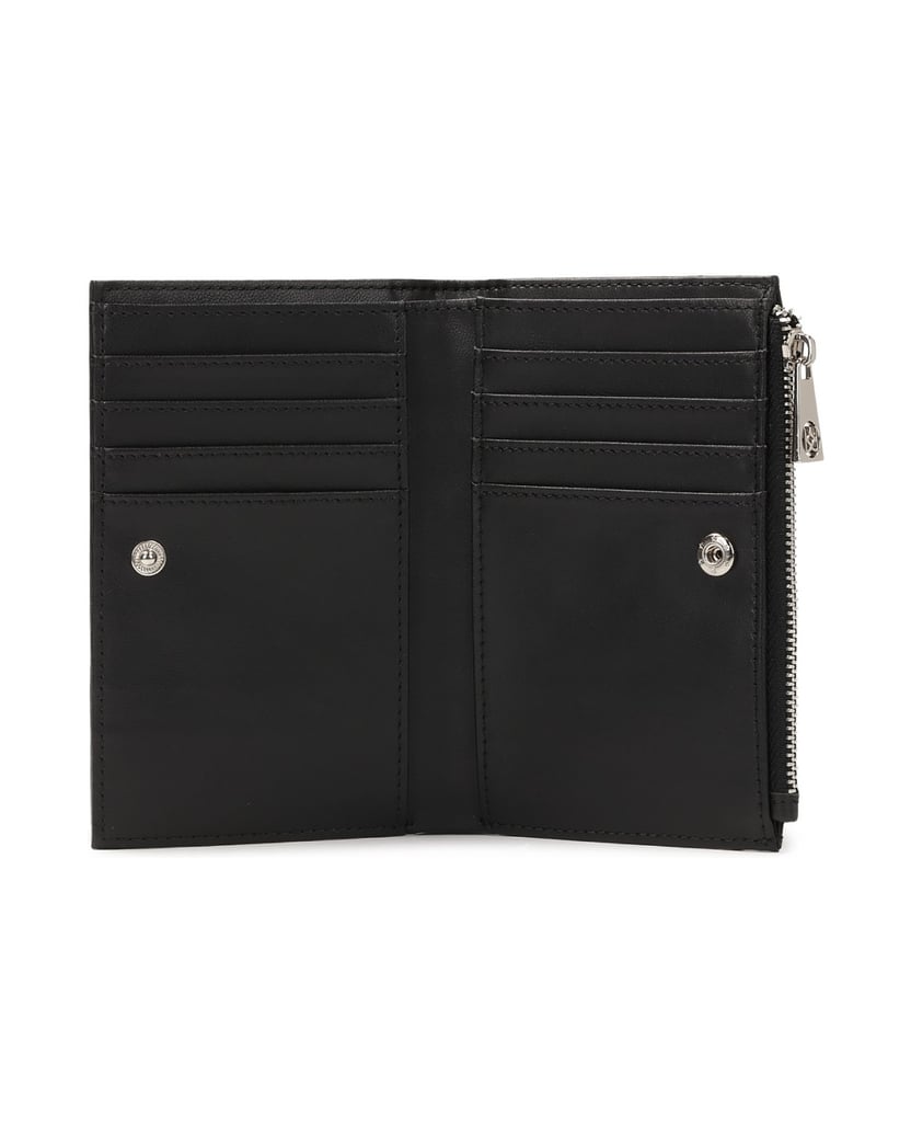 Kazar-Compact-black-wallet-with-zipper-closure-čierna