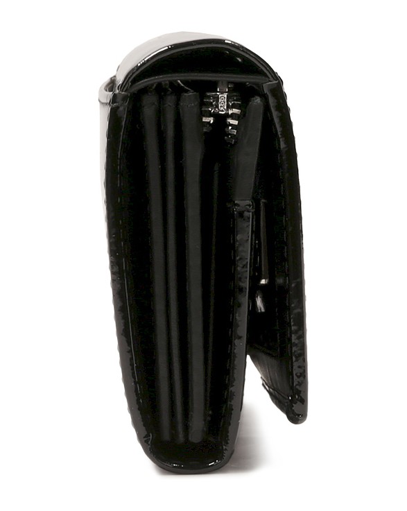 Kazar-Wrinkled-patent-leather-wallet-černá