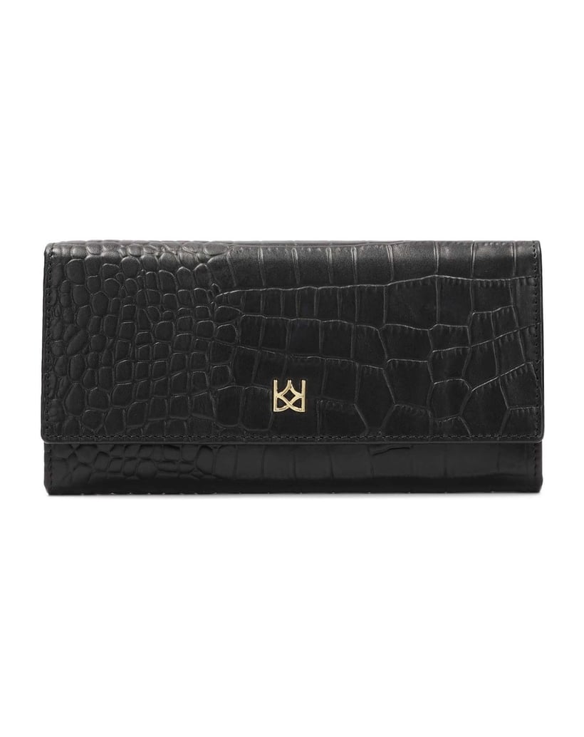Kazar-Oblong-black-wallet-in-embossed-leather-černá