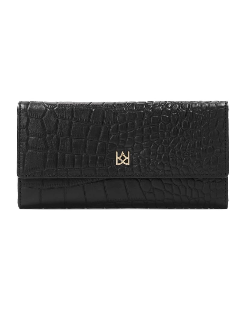 Kazar-Oblong-wallet-with-embossed-pattern-čierna