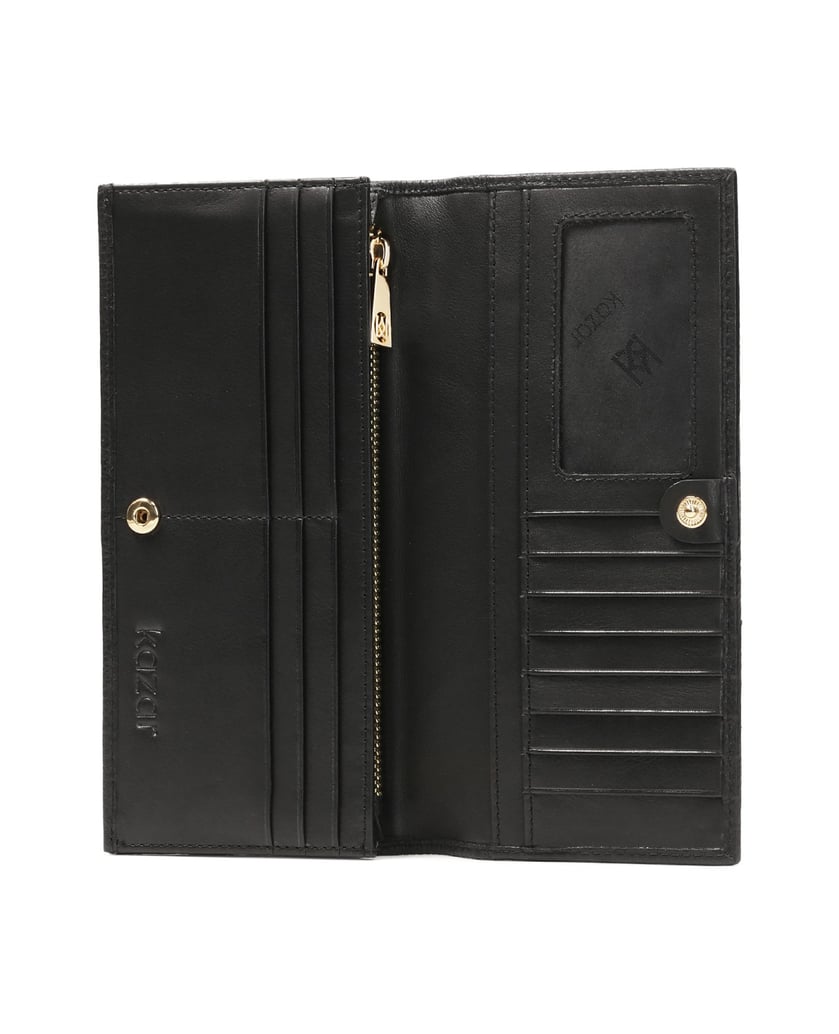 Kazar-Black-leather-wallet-with-flap-černá