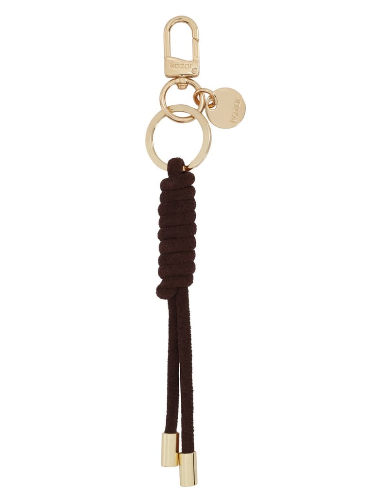 Kazar-Brown-key-ring-with-a-decorative-knot-hnědá