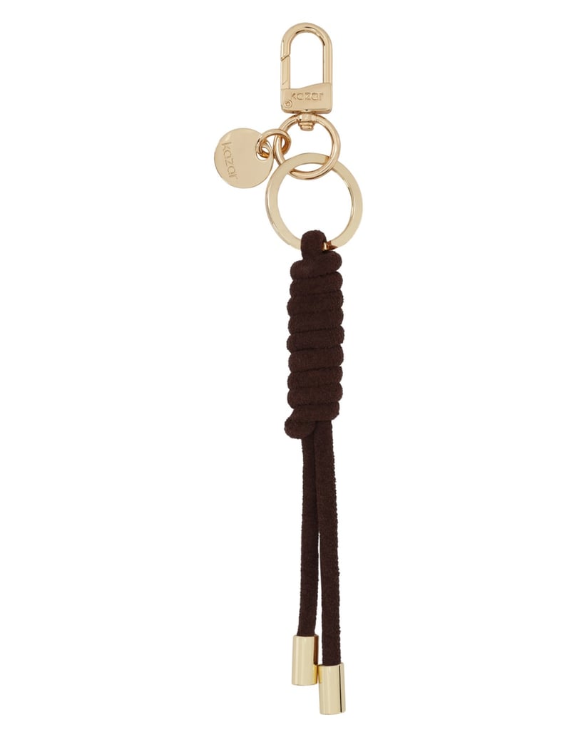 Kazar-Brown-key-ring-with-a-decorative-knot-hnědá
