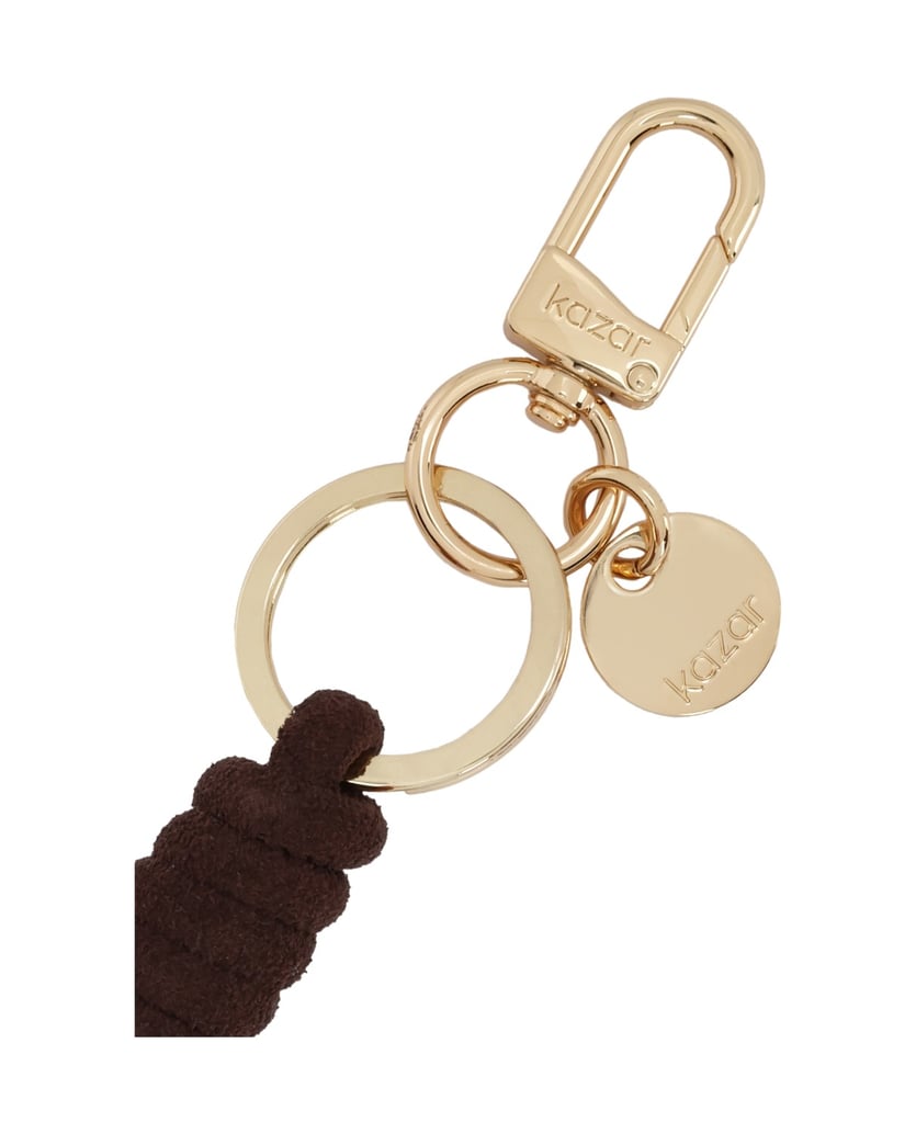 Kazar-Brown-key-ring-with-a-decorative-knot-hnědá
